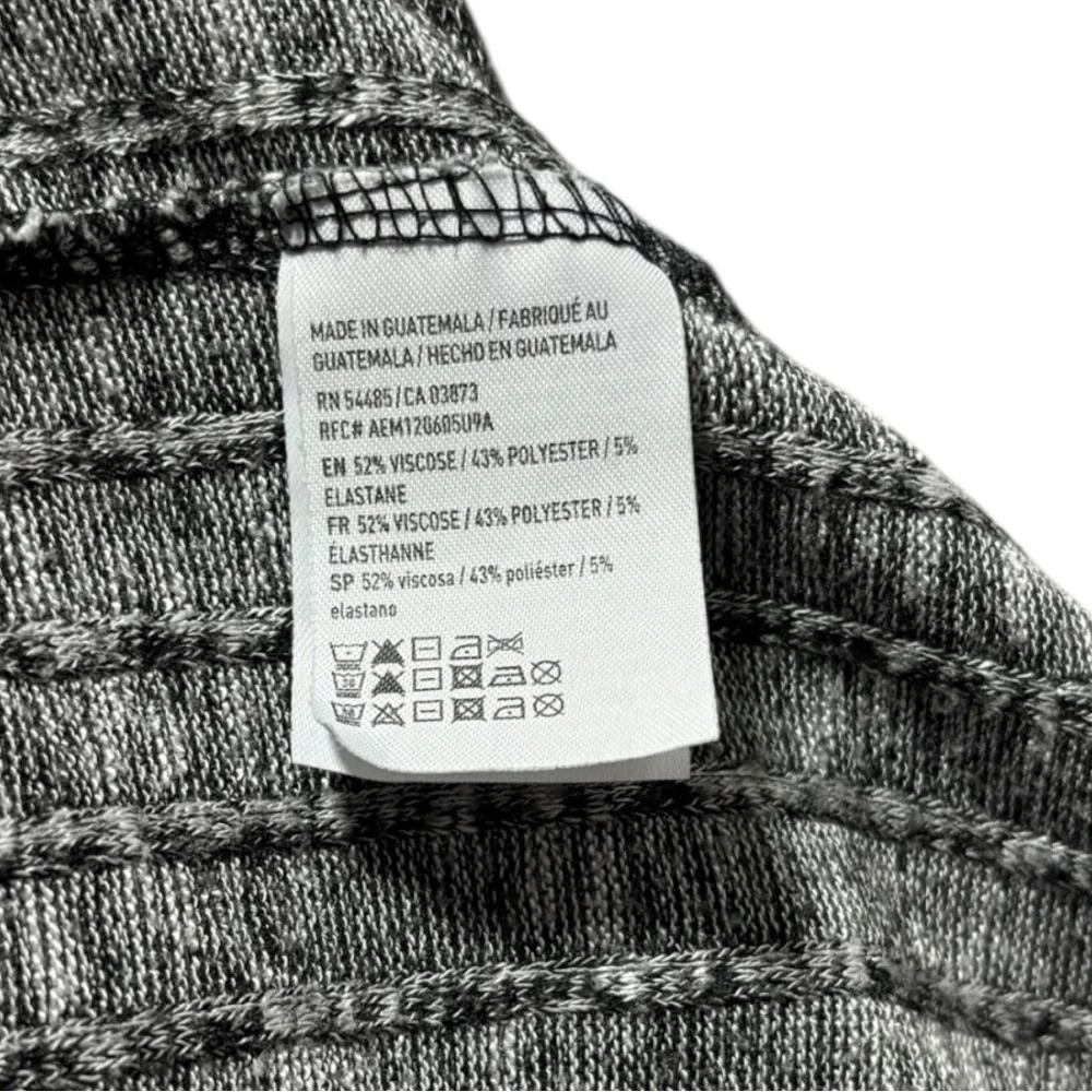 Gray Ribbed Open Front Cardigan - Picture 5 of 7